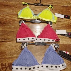 Set of 3 NWT DeLiA*s Bralettes
